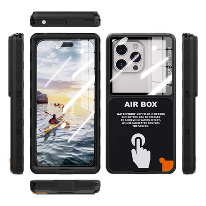 Univerzalna vodootporna futrola za telefon max. 6.9 inča, ShellBox, AirBox, Crna