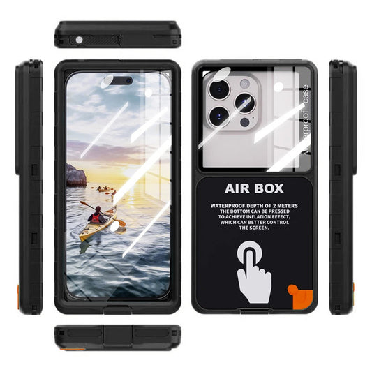 Univerzalna vodootporna futrola za telefon max. 6.9 inča, ShellBox, AirBox, Crna