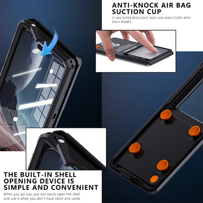 Univerzalna vodootporna futrola za telefon max. 6.9 inča, ShellBox, AirBox, Crna