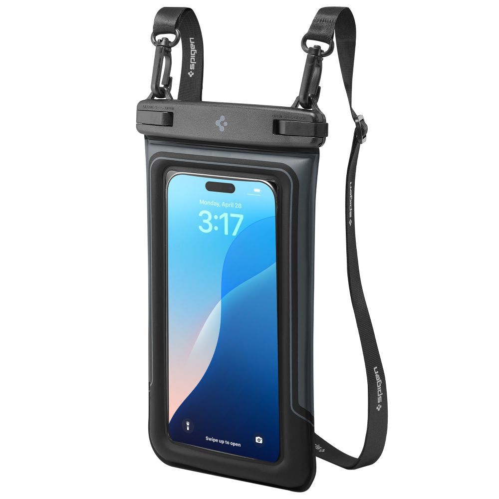 Univerzalna Vodootporna Torbica za Telefon max. 6.9inch, Spigen, A611P, Set 2 komada, Mat Crna ACS09348