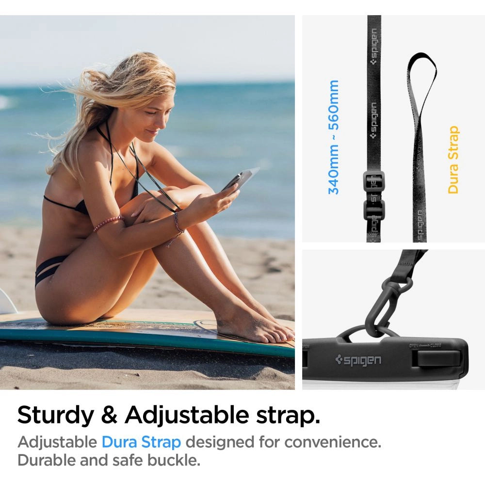 Univerzalna Vodootporna Torbica za Telefon max. 8.2inch, Spigen, A601, Prozirna