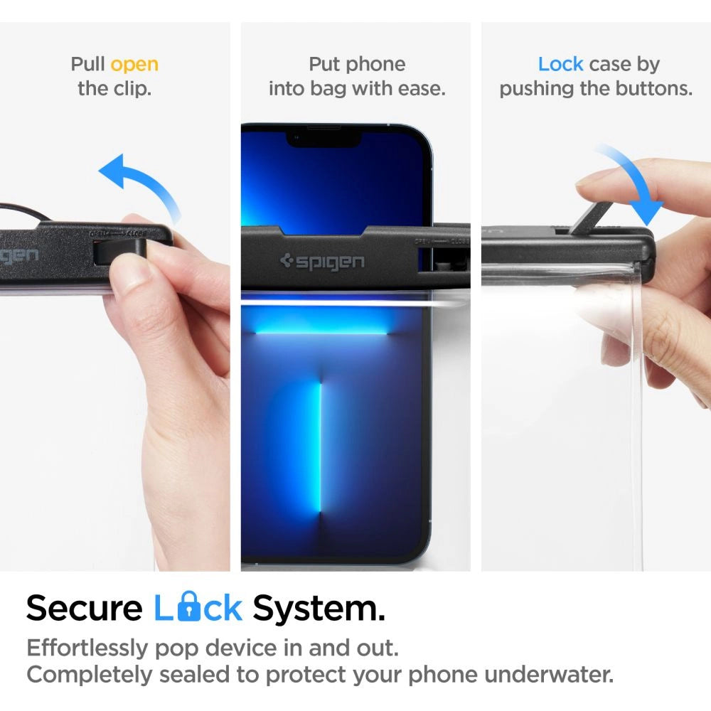 Univerzalna Vodootporna Torbica za Telefon max. 8.2inch, Spigen, A601, Prozirna