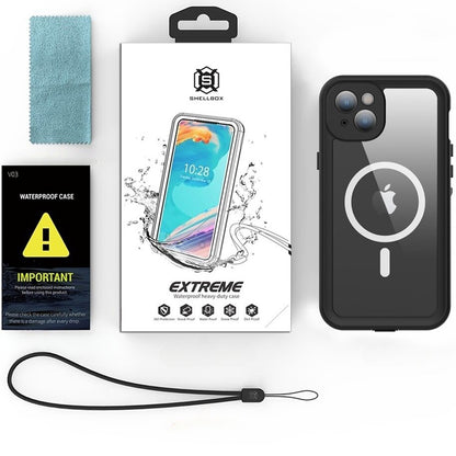 Vodootporna MagSafe maska za Apple iPhone 15 Plus, ShellBox, Crna