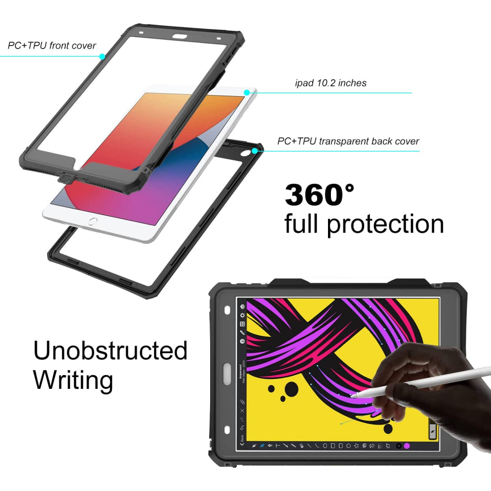 Vodootporna futrola za Apple iPad 10.2 (2021) / 10.2 (2020) / 10.2 (2019), ShellBox, Crna