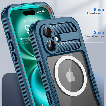 Vodootporna maska za Apple iPhone 16, ShellBox, Karbon, Crna