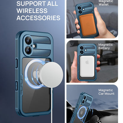 Vodootporna maska za Apple iPhone 16, ShellBox, Karbon, Crna