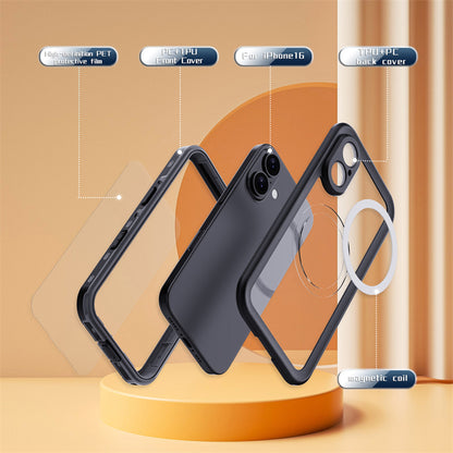 Vodootporna maska za Apple iPhone 16, ShellBox, Crna