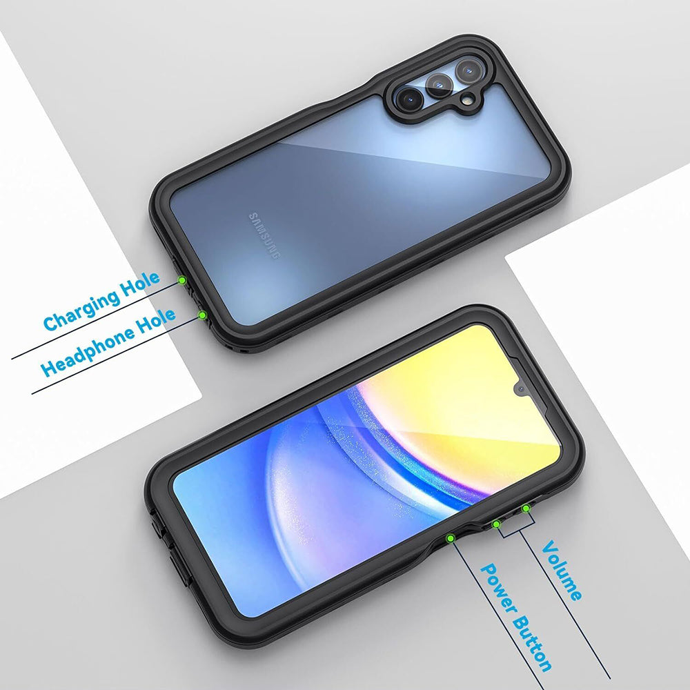 Vodootporna maska za Samsung Galaxy A15 5G A156 / A15 A155, ShellBox, Crna