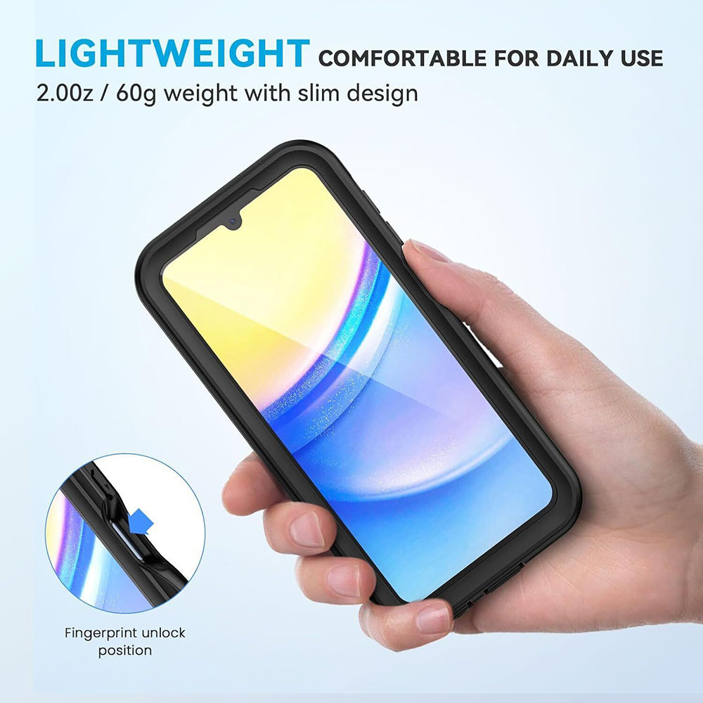 Vodootporna maska za Samsung Galaxy A15 5G A156 / A15 A155, ShellBox, Crna