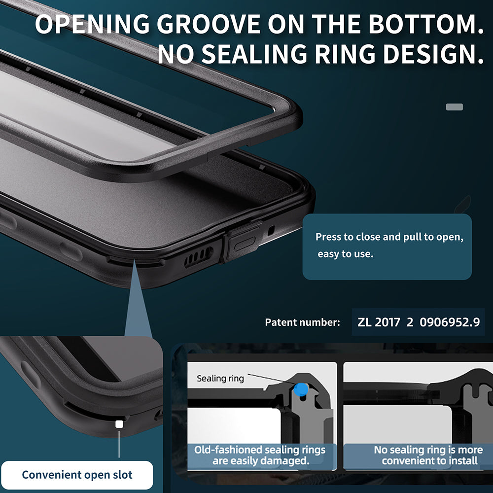 Vodootporna maska za Samsung Galaxy A16 5G A166 / A16 4G A165, ShellBox, Crna