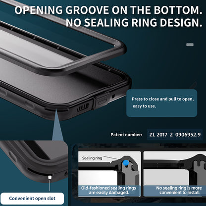 Vodootporna maska za Samsung Galaxy A16 5G A166 / A16 4G A165, ShellBox, Crna