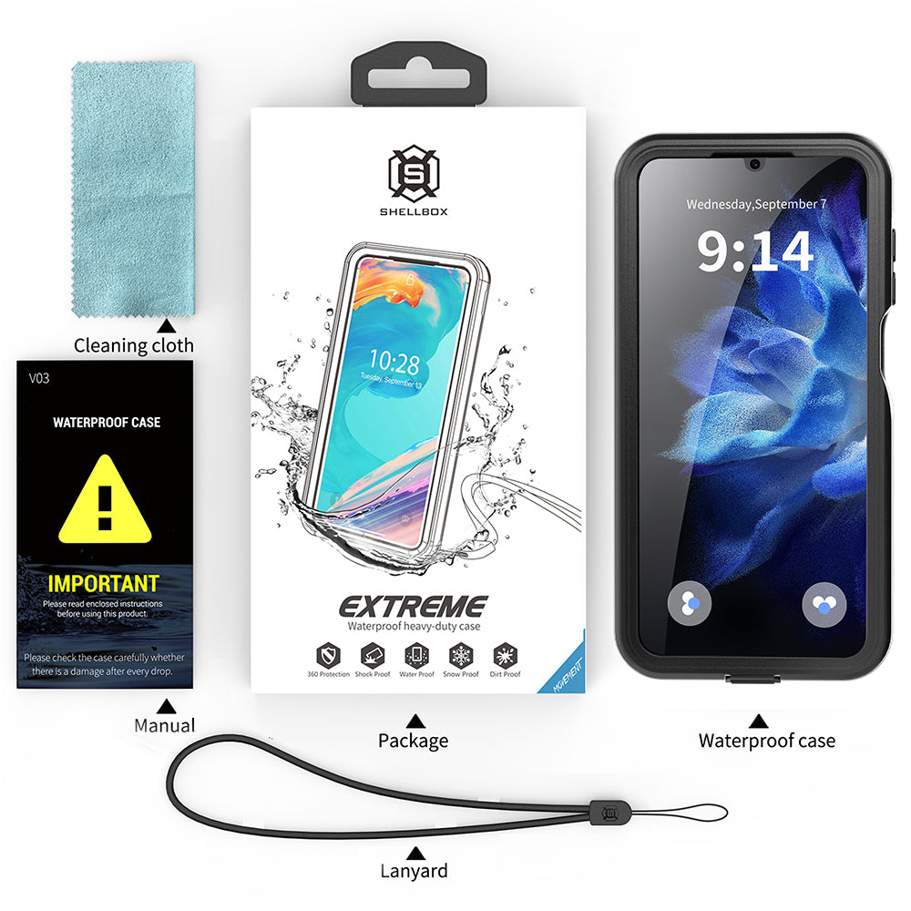 Vodootporna maska za Samsung Galaxy A16 5G A166 / A16 4G A165, ShellBox, Crna