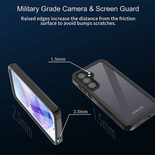 Vodootporna maska za Samsung Galaxy A55 5G A556, ShellBox, Crna