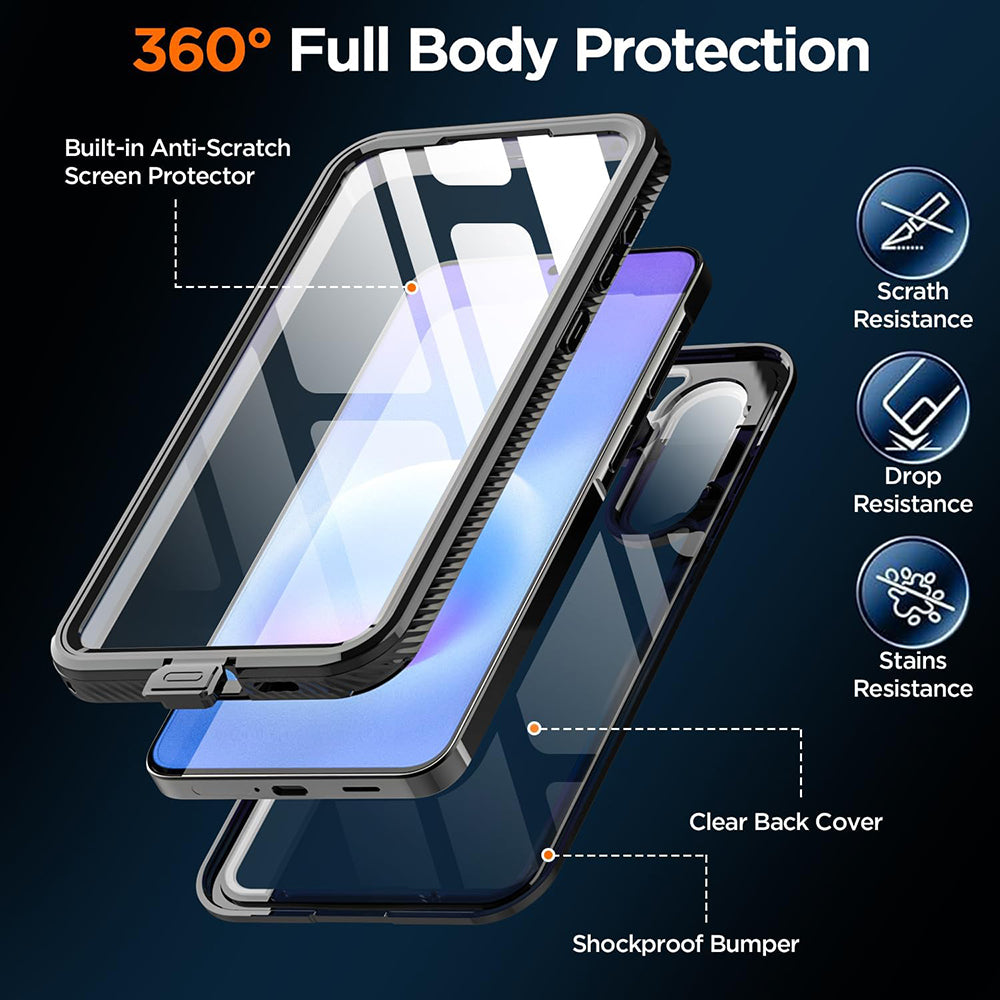 Vodootporna maska za Samsung Galaxy A57 5G, ShellBox, Crna