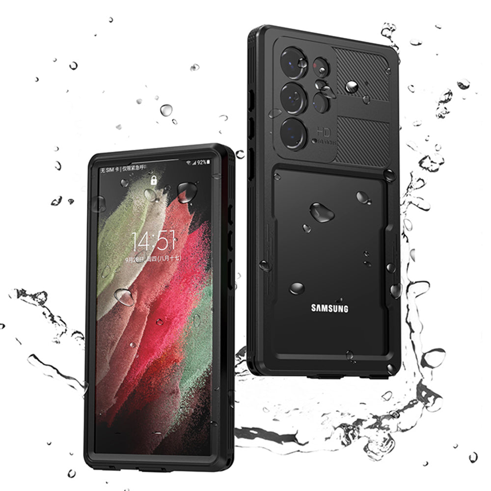 Vodootporna maska za Samsung Galaxy S23 Ultra S918, ShellBox, Crna