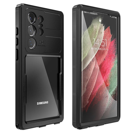 Vodootporna maska za Samsung Galaxy S23 Ultra S918, ShellBox, Crna