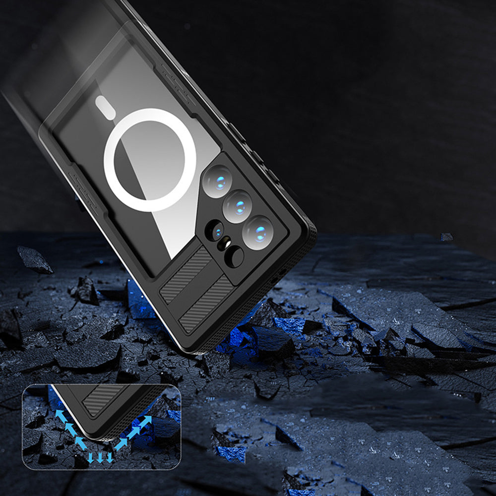 Vodootporna maska za Samsung Galaxy S24 Ultra S928, ShellBox, Crna