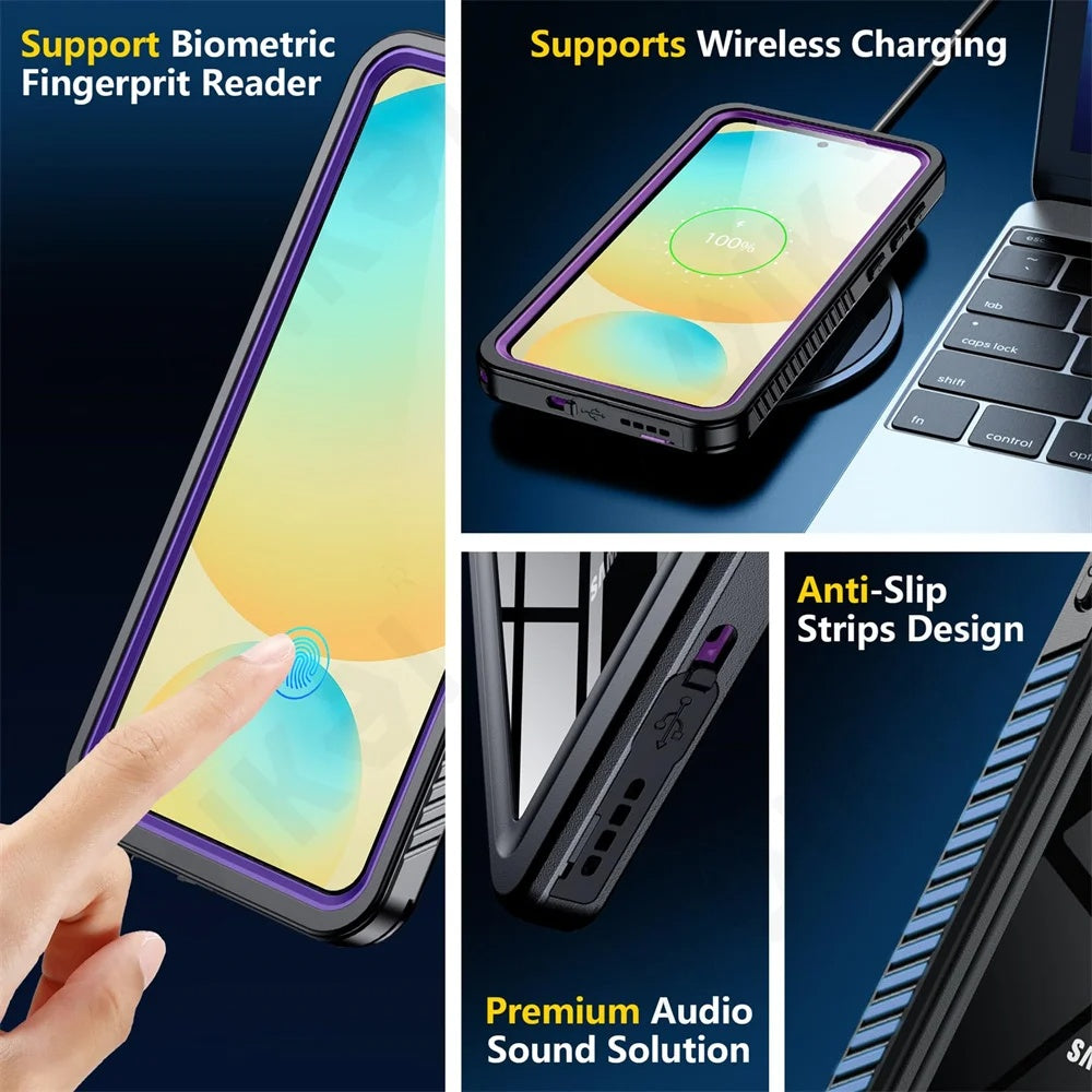 Vodootporna maska za Samsung Galaxy S25+ S936, ShellBox, Crna