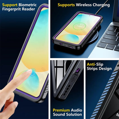 Vodootporna maska za Samsung Galaxy S25+ S936, ShellBox, Crna