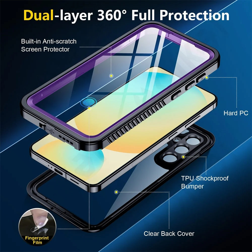 Vodootporna maska za Samsung Galaxy S25+ S936, ShellBox, Crna
