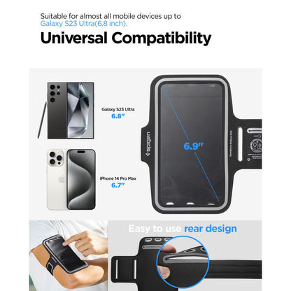 Univerzalna vodootporna futrola za telefon max. 6.9 inča, Spigen, Dynamic Shield, crna AMP07187