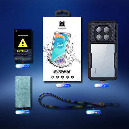 Vodootporna maska za Xiaomi Poco X7 / Redmi Note 14 Pro 5G, ShellBox, Crna