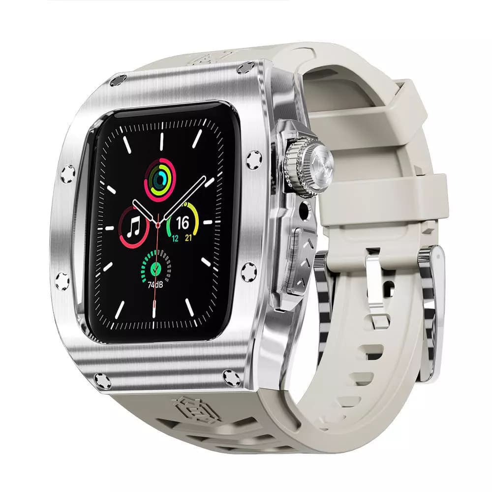 Vodootporna futrola ShellBox za Apple Watch 45mm seriju, Srebrna