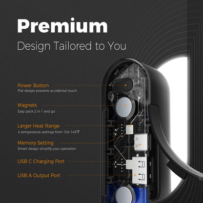 Grijač za ruke Ocoopa UT2s, Crni