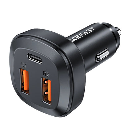 Auto punjač Acefast B9, 66W, 5A, 2 x USB-A - 1 x USB-C, Crni