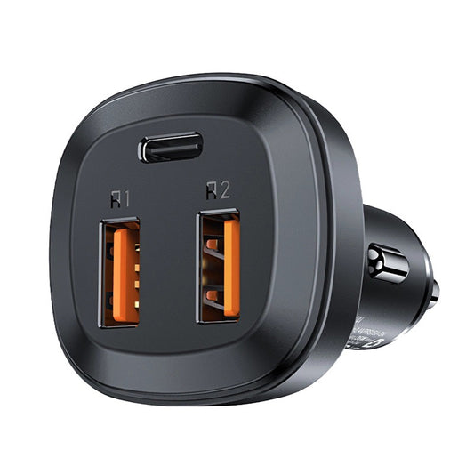 Auto punjač Acefast B9, 66W, 5A, 2 x USB-A - 1 x USB-C, Crni