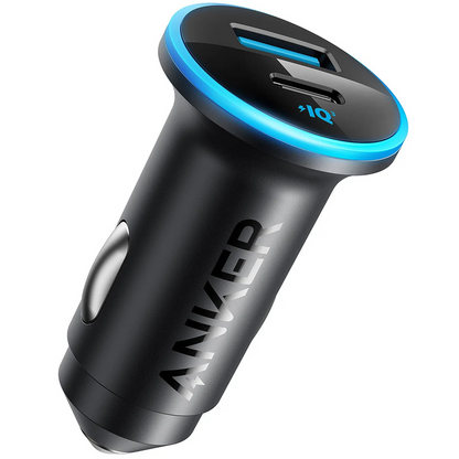 Auto punjač Anker 323, 52.5W, 3A, 1 x USB-A - 1 x USB-C, Crni, Obnovljeno A2735G11