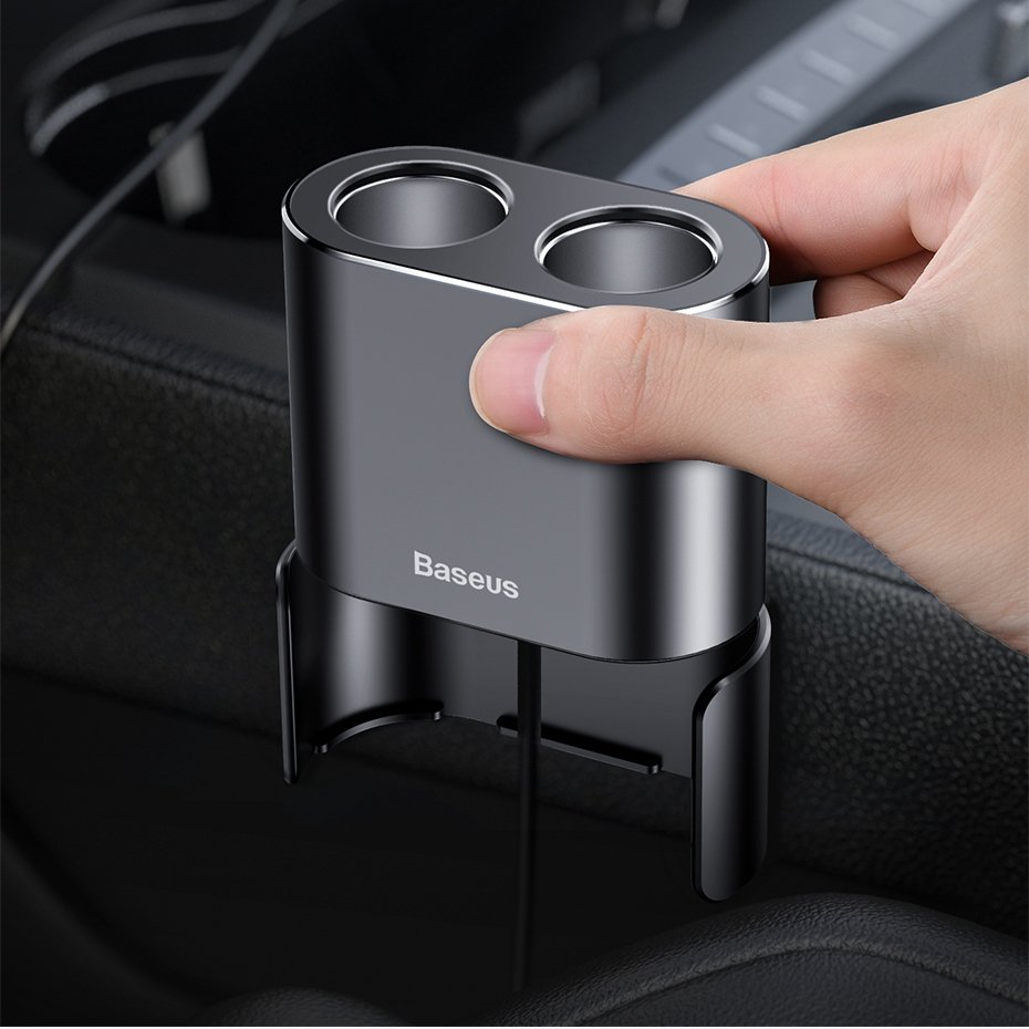 Auto punjač Baseus visoke učinkovitosti, 95W, 2.1A, 2 x produžetak za upaljač - 2 x USB-A, sivi CRDYQ-01