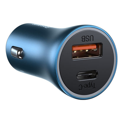 Auto punjač Baseus Golden Contactor Pro, 40W, 3A, 1 x USB-A - 1 x USB-C, tamnoplavi CCJD-03
