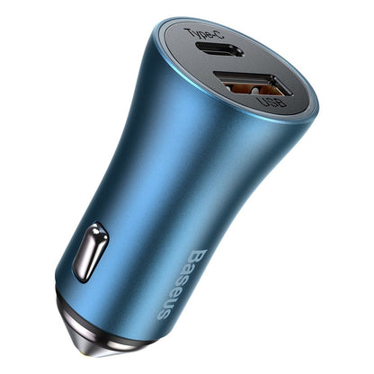 Auto punjač Baseus Golden Contactor Pro, 40W, 3A, 1 x USB-A - 1 x USB-C, tamnoplavi CCJD-03