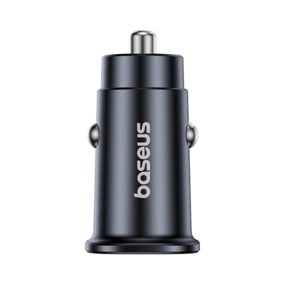 Auto punjač Baseus GoTrip, 30W, 3A, 1 x USB-A - 1 x USB-C, Crni