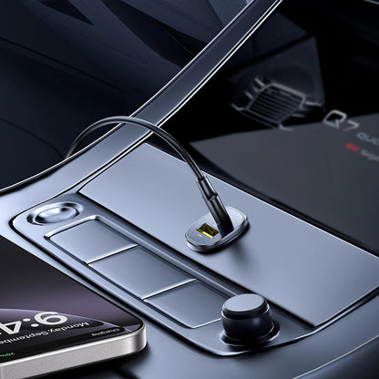 Auto punjač Baseus GoTrip, 30W, 3A, 1 x USB-A - 1 x USB-C, Crni