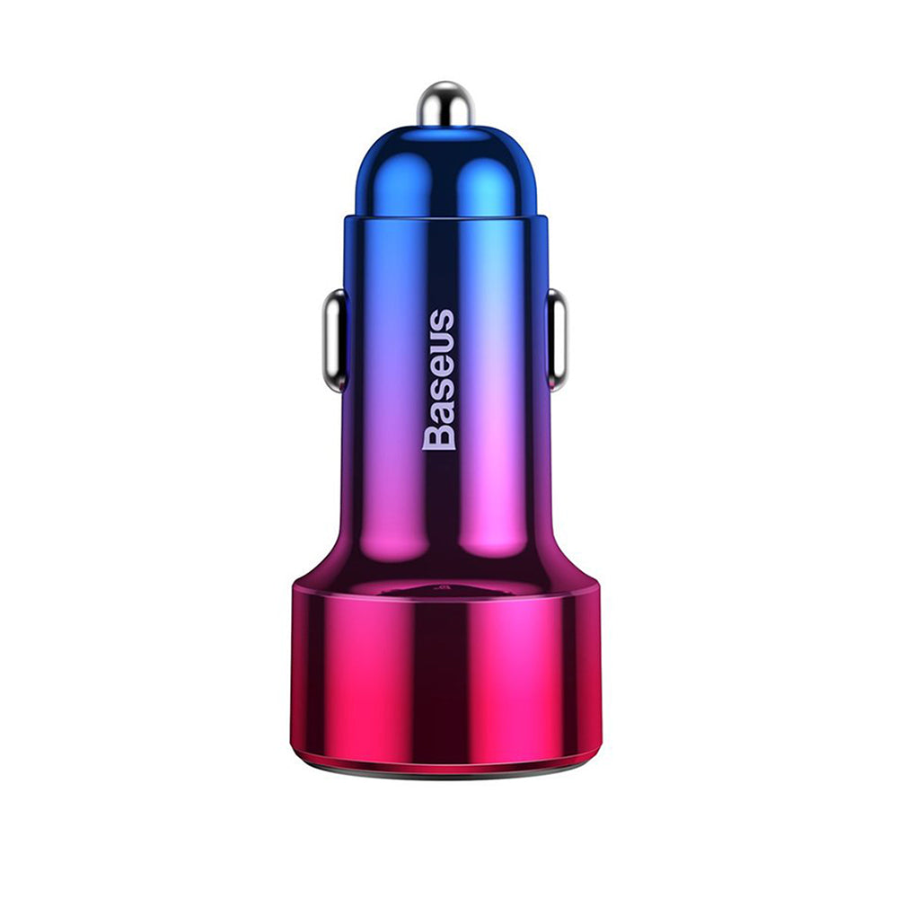 Auto punjač Baseus Magic Display Series, 45W, 5A, 1 x USB-A - 1 x USB-C, Višebojni CCMLC20C-09