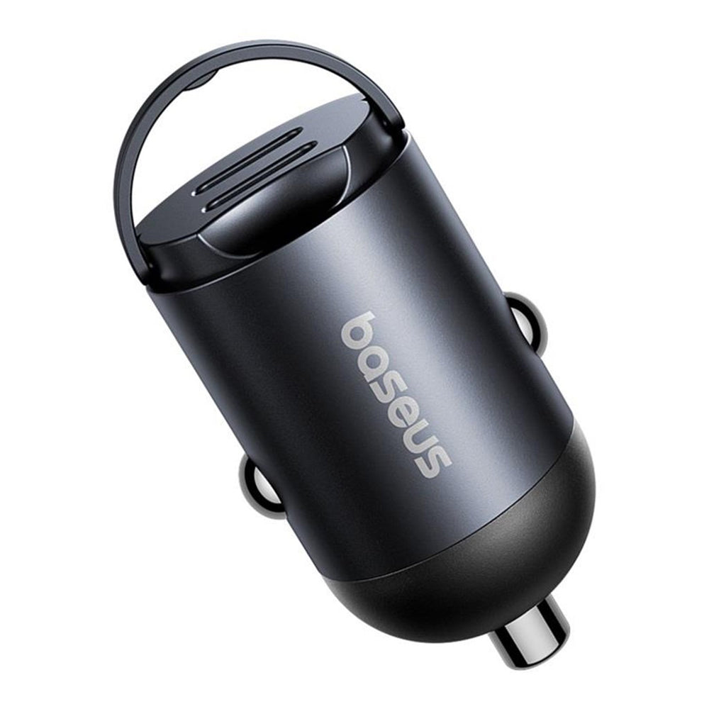 Auto punjač Baseus Tiny Star, 30W, 3A, 2 x USB-C, Crni C00035001121-03