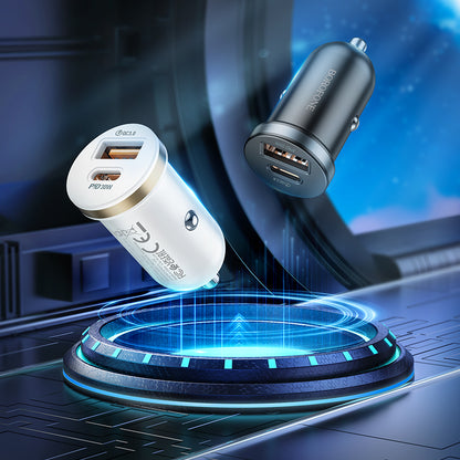 Auto punjač Borofone BZ22 Scenery, 30W, 3A, 1 x USB-A - 1 x USB-C, Crni