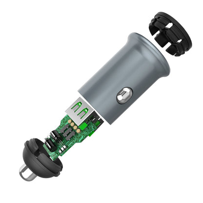 Auto punjač ColorWay, 36W, 3A, 2 x USB-A, Sivi