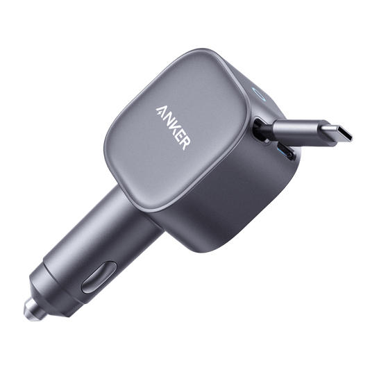 Auto punjač s USB-C kabelom Anker Nano, 75W, 3A, 1 x USB-C, Sivi A2738HA2