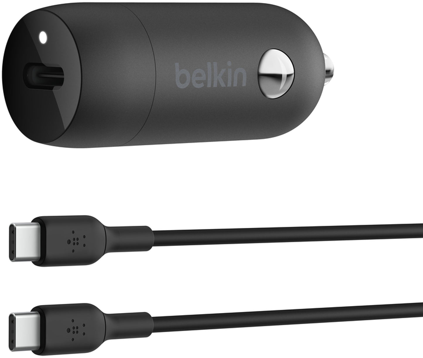 Auto punjač s USB-C kabelom Belkin BoostCharge, 30W, 3A, 1 x USB-C, Crni CCA004bt1MBK-B6