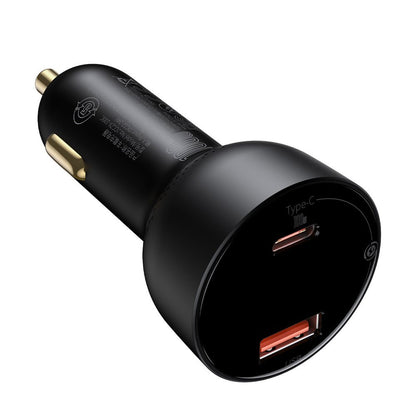Auto punjač s USB-C kabelom Baseus Superme, 100W, 5A, 1 x USB-A - 1 x USB-C, Crni TZCCZX-01