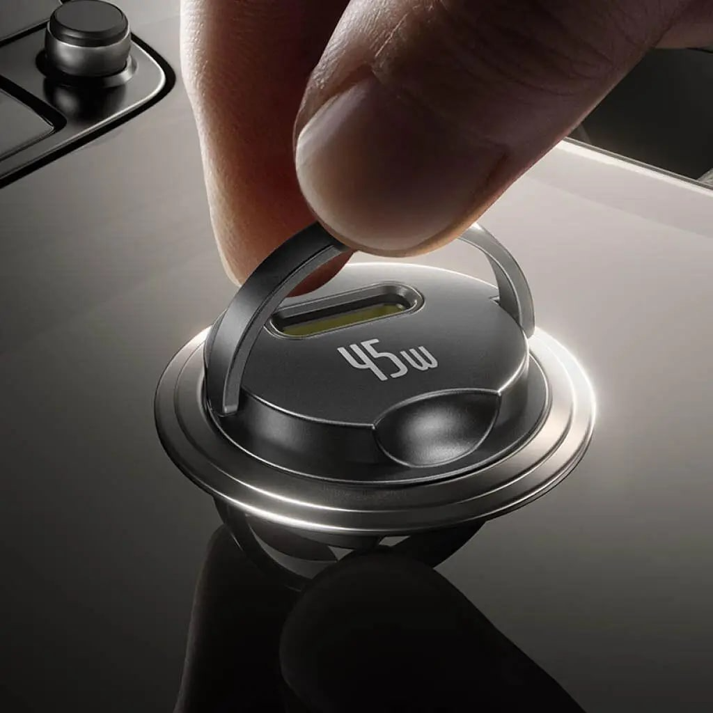 Auto punjač s USB-C kabelom Baseus PrimeTrip VP2, 45W, 3A, 1 x USB-C, Crni C0206800