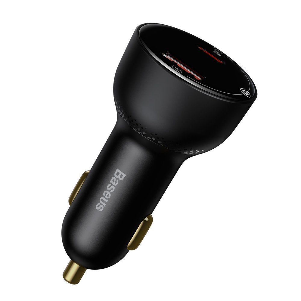Auto punjač s USB-C kabelom Baseus Superme, 100W, 5A, 1 x USB-A - 1 x USB-C, Crni TZCCZX-01