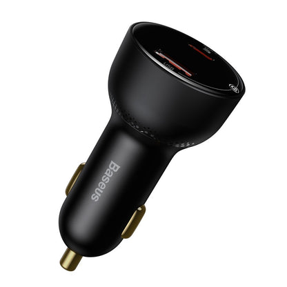 Auto punjač s USB-C kabelom Baseus Superme, 100W, 5A, 1 x USB-A - 1 x USB-C, Crni TZCCZX-01