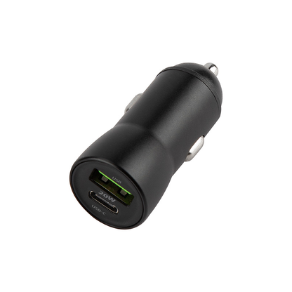 Auto punjač s USB-C kabelom MaXlife MXCC-04, 20W, 3A, 1 x USB-A - 1 x USB-C, Crni