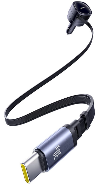 Auto punjač s USB-C kabelom Baseus Enjoyment Max, 60 W, crni C00035507121-01