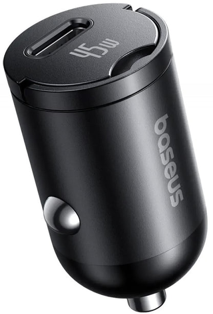 Auto punjač s USB-C kabelom Baseus PrimeTrip VP2, 45W, 3A, 1 x USB-C, Crni C0206800
