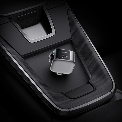 Auto punjač s USB-C kabelom Cuktech CC903P Display, 100W, 5A, 1 x USB-A - 1 x USB-C, Siva